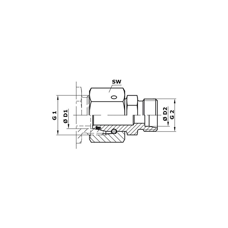 Hydraulic Fitting Straight Reducing Fitting with Sealing Cone 28L/15L