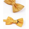 Alizeal Mens Solid Mini Squares Formal Banded Bow Ties (Orange)