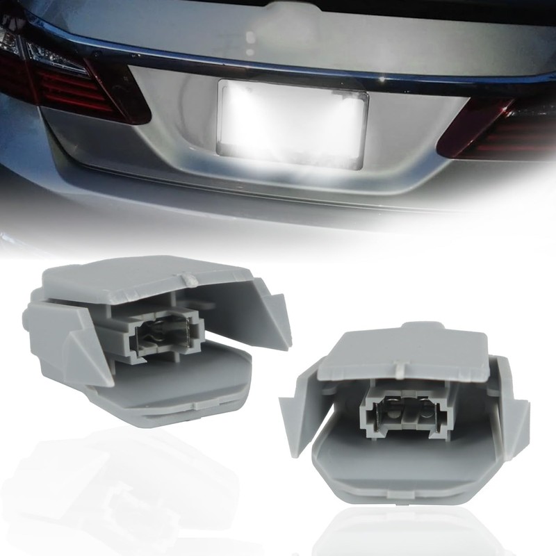 VEKTORIS 2PCS Rear Bumper License Plate Light Socket Bulb Holder