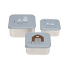 LÄSSIG Snack Box Set of 3 Stainless Steel Tiny Farmer