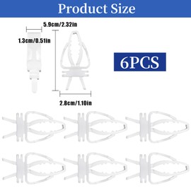 Bird Cage Feeder Holder, 6 Pieces Plastic Bird Cage Feeder Clip, Parrot Fruit Vegetable Clips, Bird Cage Accessories for Budgies, Parakeets, Cockatoos, Macaws, Cockatiels