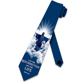 Three Rooker Religious Ties Mens Bible Verse Necktie Cross Tie Easter Tie for Men