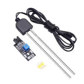 2 Sets Resistive Soil Moisture Meter, Icstation Soil Hygrometer Sensor Test Kit with Corrosion Resistant Probe, Digital Analog Signal Output for Arduino Garden Plant Care Automatic Watering System