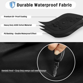 OutdoorLines Outdoor Waterproof Tire Covers Set of 4 - UV-Proof Trailer Wheel Cover Windproof Tire Protector for RV Jeep Trailer Camper Van Truck, Universal Tire Covering Fits Diameters 19"-22", Black