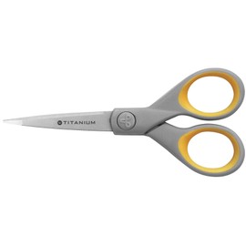 Westcott Titanium Super Softgrip Scissor Set (Pack of 5), Yellow