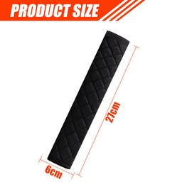 CGEAMDY Universal Sicherheitsgurt Komfortgurt-Polster, Weiche Komfortkissen Für Sicherheitsgurt, Premium Gurtpolster, Universelles Dekoratives Und Schützendes Zubehör Für Automobile(Schwarz)