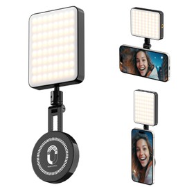 aLLreLi Magnetic Selfie Light Kit, LED Fill Light Compatible with Magsafe, Built-in 1200mAh Battery, Dimmable, 3 Light Modes for Selfies/Photography/Video Calls