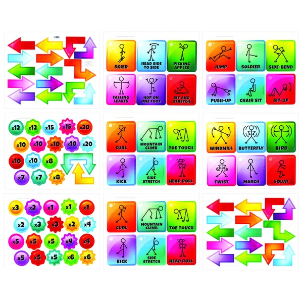 EZ Stick Sensory Path for Hallways – 98 Decals for