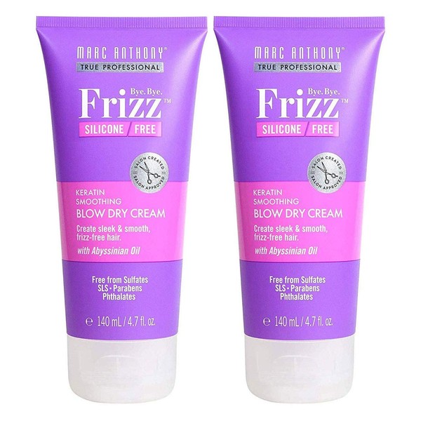 Marc Anthony Bye Bye Frizz Keratin Blow Dry Cream 4.7oz (2 Pack)