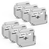6-Pack M-K231 Label Tape 12mm 0.47 White Replacement for Brother