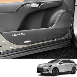 Bmolpt Door Kick Guard Compatible Lexus New Model RX RX500h/RX450h+/RX350 (From November 2022) Leather Material Door Kick Mat Door Trim Cover Door Panel Door Protector Interior Accessories Custom