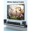 EMK White Optical Audio Cable, Optical Cable Digital SPDIF Toslink