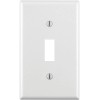 Leviton 88001 1-Gang Toggle Switch Wallplate, White - Standard Size