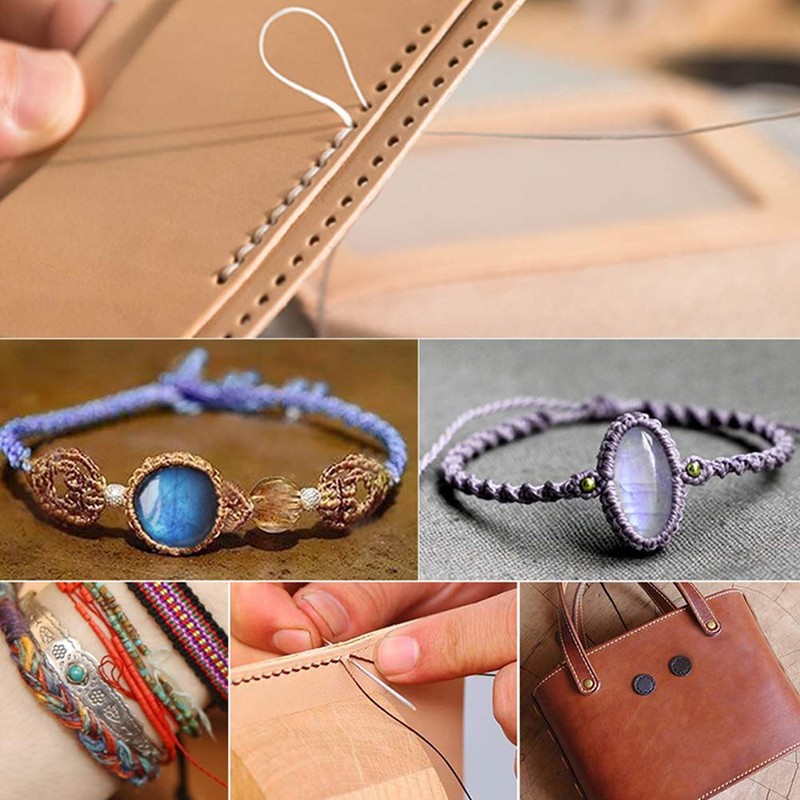 Leather Thread Set, 12 Colours Wax Thread, Leather Sewing Thread,