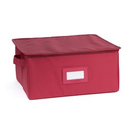 Covermates Keepsakes Dish Storage Box – Stackable, Reinforced Handles, China Storage, Scarlett Red