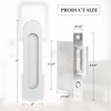 Fihatokus Pocket Door Handle with Edge Pull,6 inch Oval Recessed