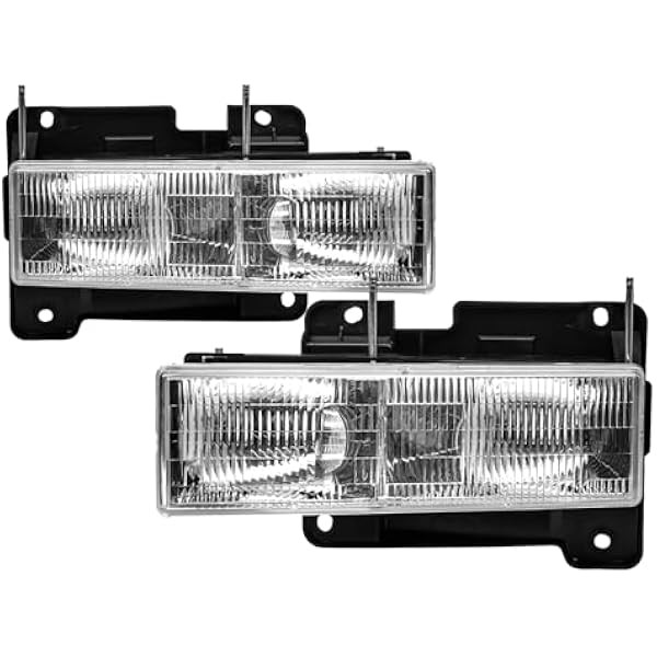 2Pcs Headlights Assembly compatible with 1988-2002 Chevy GMC C/K 1500