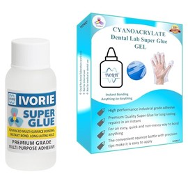 Dental Lab Super Glue Adhesive Instant Bonding - Gel (2oz)