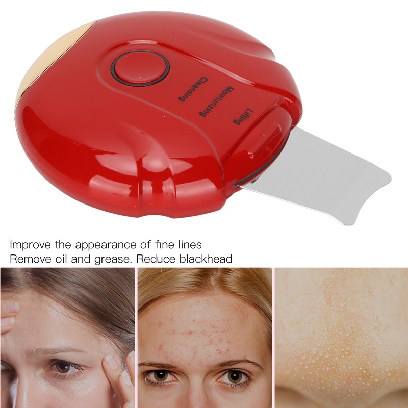 Ultrasonic Skin Scrubber Spatula Blackhead Removal Pore Cleaning Skin Lifting