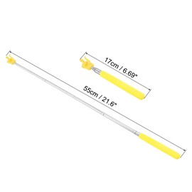 PATIKIL Telescopic Teachers Pointer Stick, 1 Pcs Classroom WhiteBoard Teacher Hand Finger Mini Pointer for Presentation Speaker Guide Coach, Yellow