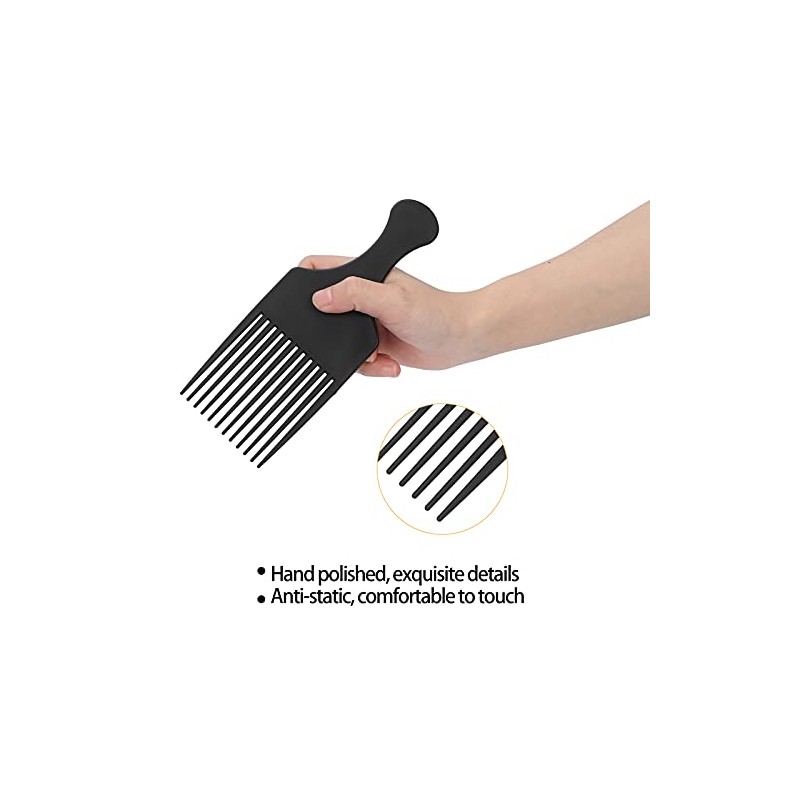 3 Púas Afro Pick Afro para el Cabello, Púas para