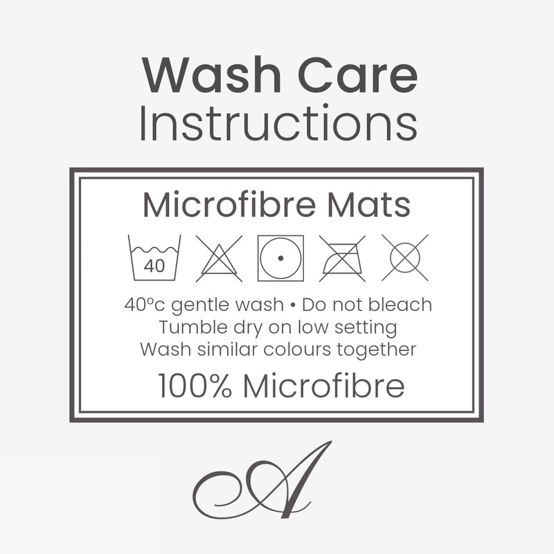Allure Luxury Deep Pile Microfibre Bath Mat, Non-Slip, 50 x