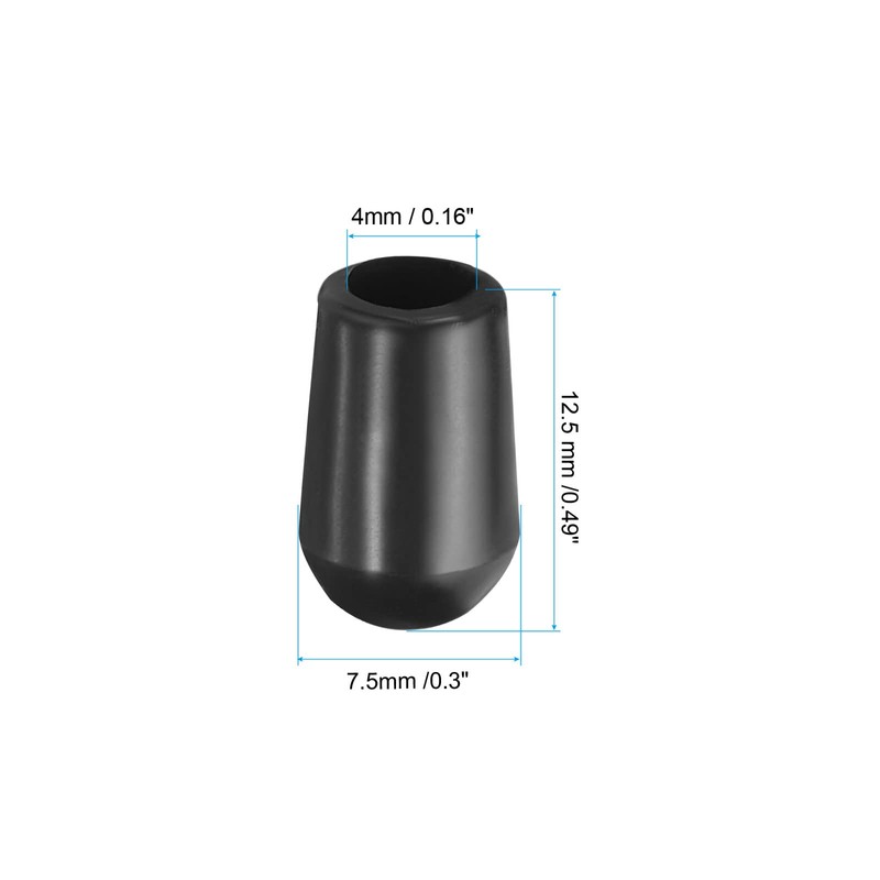 PATIKIL Kitchen Sink Rack Feet, 100 Pack 4mm ID x