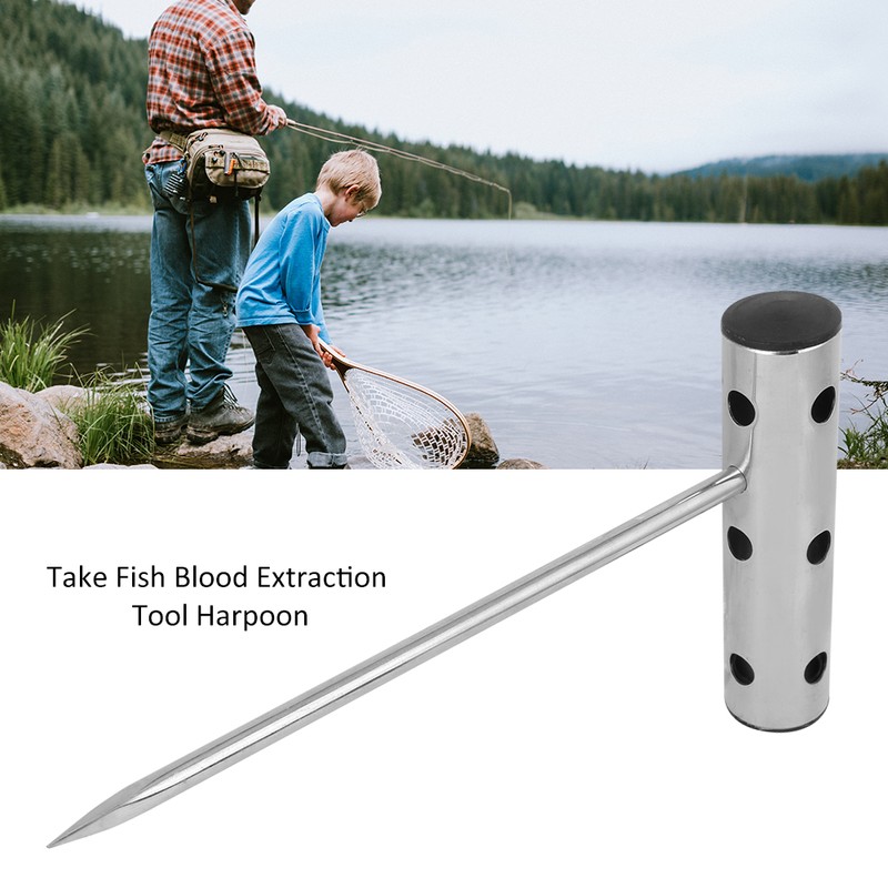 Stainless Steel Take Fish Blood Extraction Tool Harpoon Ice Boating