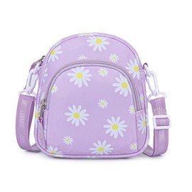 Cute Mini Novelty Wallets for Kits Girls (Daisy Purple)