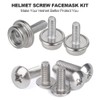 Universal Helmet Facemask Screw Kit - 12Pcs for Ice Hockey,