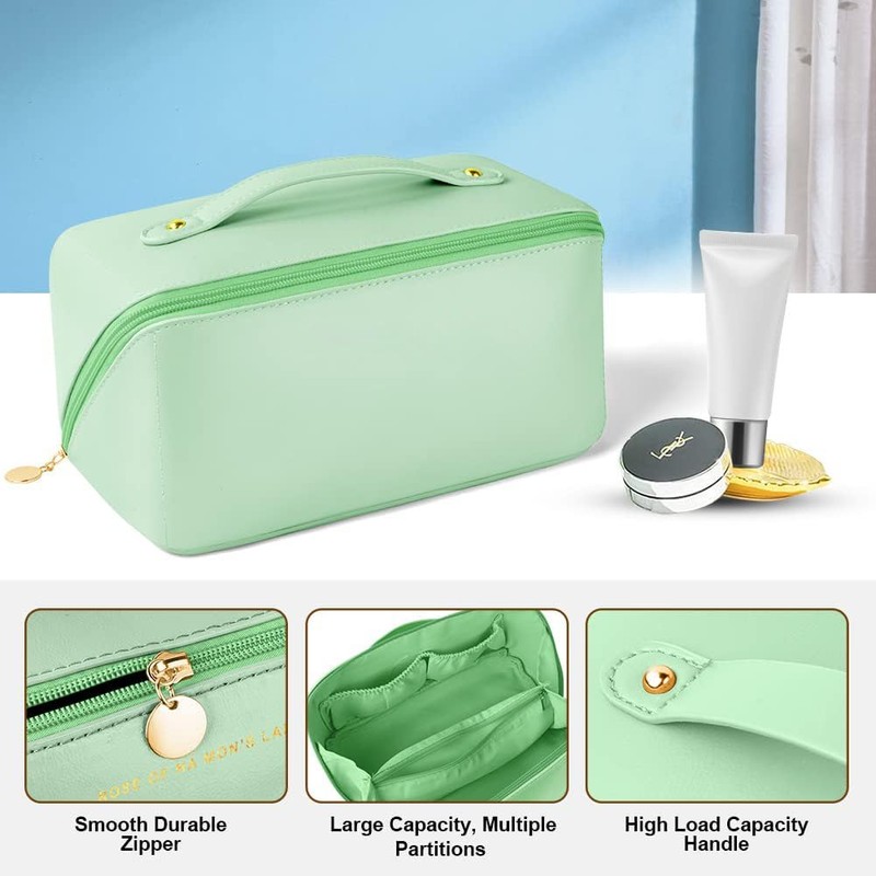 NAKODU Travel Makeup Bag,Large Capacity Cosmetic Bags for Women,Waterproof Portable