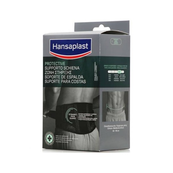 Hansaplast Ηansaplast Protective Dynamic Pain Guard Adjustable Waist Support Belt Black One Size, 1pc