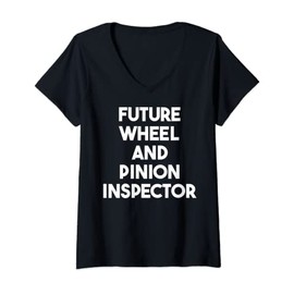 Womens Future Wheel And Pinion Inspector V-Neck T-Shirt