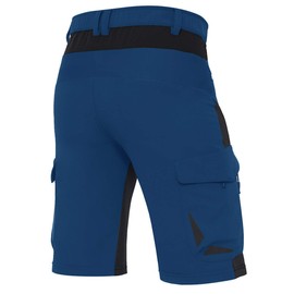 XKTTAC Men's Outdoor Quick Dry Lightweight Stretchy Shorts for Hiking, Tactical, Camping, Travel with 6 Pockets (Indigo, XX-Large)