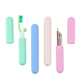 Muslih 4 Pack Toothbrush Travel Case, Travel Toothbrush Holder with Ventilation Holes, for Travel, Home, Business, School, Camping