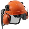 SPARES2GO Chainsaw Safety Helmet with Mesh Visor and Ear Muffs