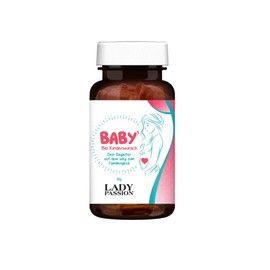 Baby by Lady Passion® - If you want to have children - your companion on the way to family happiness with folic acid for desire to have children, iodine, cobalamin and zinc - vegan and made in Germany