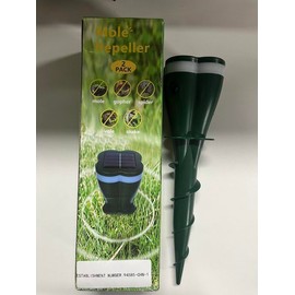 2025 1Pack Mole Repellent Solar Powered Vole Repellent Outdoor Ultrasonic Gopher Repellent for Lawn Garden,Waterproof Sonic Mole Spikes,Get Rid of Moles Groundhog Chipmunk Repellent