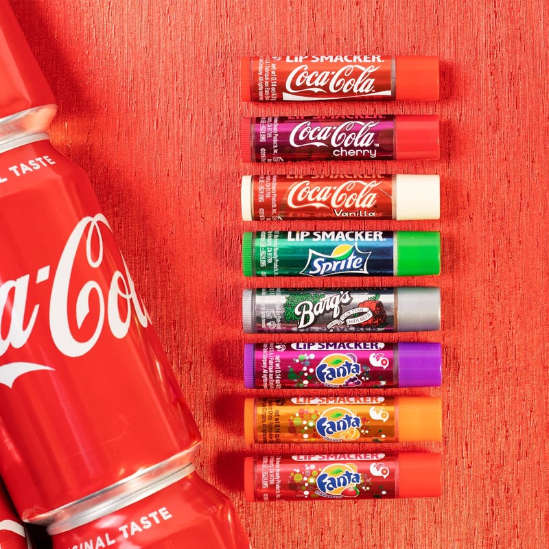 Lip Smacker Coca-Cola Flavored Balm, 8 Count, Flavors Coke, Cherry