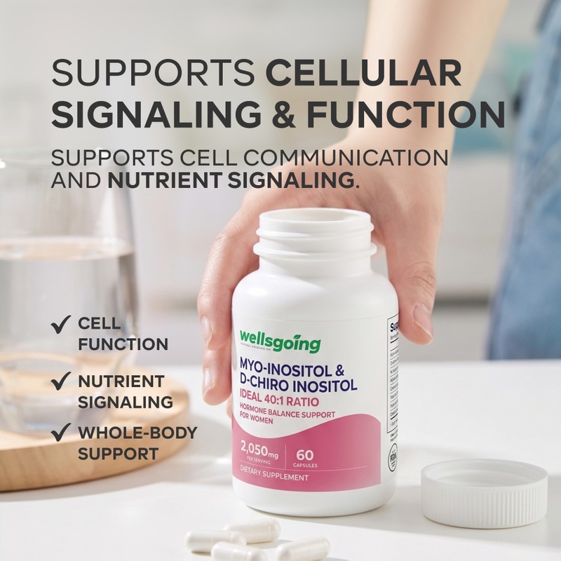 Wellsgoing Hormone Balance Capsules for Women, 40:1 Inositol Blend (Myo