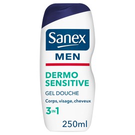 Sanex Shower Bath for Men, Sensitive Skin, 250 ml, Pack of 3