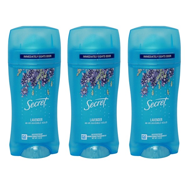 Secret Scent Expressions Invisible Solid Deodorant Luxe Lavender 2.60 oz - Pack of 3