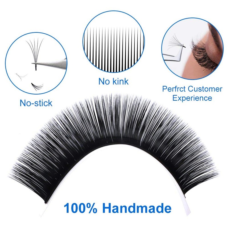 Self-Fanning Eyelashes, 0.05 Thickness 8-14 mm, Easy Fan Lashes for