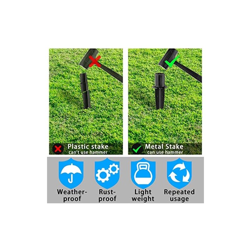 Estacas de metal para luces solares de repuesto Pluxen DC6211