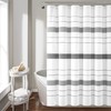 Lush Decor Chic Stripe Yarn Dyed Cotton Blend Shower Curtain