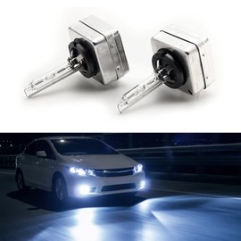 Troniz Bombillas HID D1S D1R de 35 W superbrillantes de fábrica de xenón 66140 de repuesto directo Plug N-Play, 8000 K azul hielo, paquete de 2