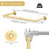 Fobule 48” Gold Wall Mounted Clothes Rack, Industrial Pipe Iron