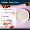 Silver Spoons Opulence Collection Modern Cream Disposable Plastic Salad Plates
