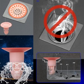 Shower Floor Drain Backflow Preventer Valve Sewer Core Drainage Insert Drain Plug Hair Catcher Gas Sealer Floor Strainer Trap Seal (Green-2Pack)