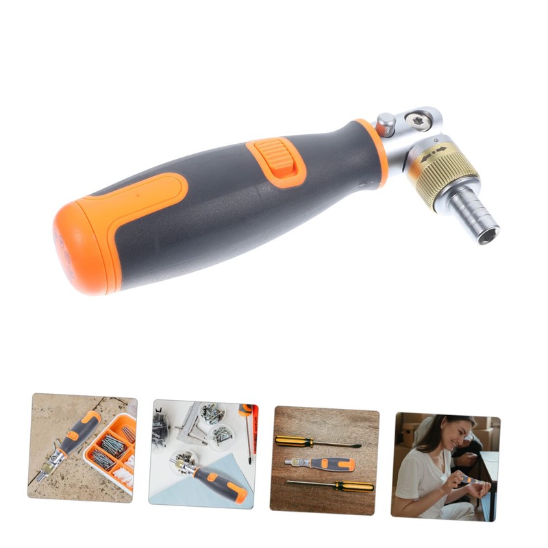 Operitacx Manual Ratcheting Screwdriver Set 11-in-1 Multi-Angle Bits Easy to